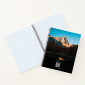 モダンミニマルフォトグラファーQRコードソーシャルメディア ノートブック (内部)