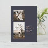 モダンミニマルフォトコラージュウェディング セーブザデート (スタンド正面)