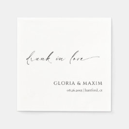 モダンミニマルフォーマル優雅な結婚式 スタンダードカクテルナプキン