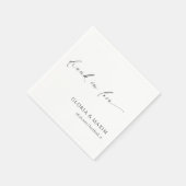 モダンミニマルフォーマル優雅な結婚式 スタンダードカクテルナプキン (角)
