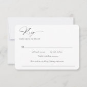 モダンミニマルフォーマル優雅な結婚式 出欠カード (正面)