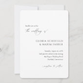 モダンミニマルフォーマル優雅な結婚式 招待状 (正面)