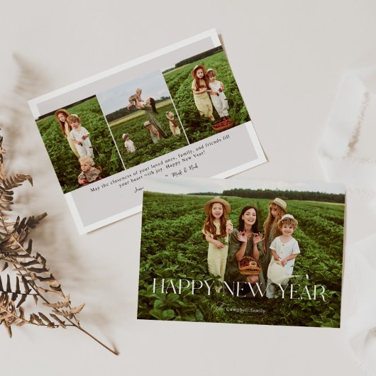 モダンミニマルフルフォトお正月 シーズンカード