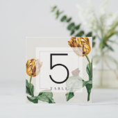 モダンミニマルフローラチューリップ表 招待状 (スタンド正面)