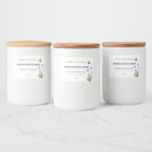 モダンミニマルフローラ石けんバー製品ラベル フードラベル (ボトル)