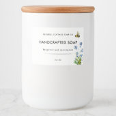 モダンミニマルフローラ石けんバー製品ラベル フードラベル (正面)