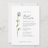 モダンミニマルフローラ結婚詳細ブライダルシャワー 招待状 (正面)