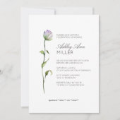 モダンミニマルフローラ結婚詳細ブライダルシャワー 招待状 (正面)