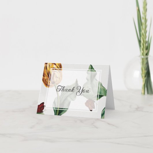 モダンミニマルフローラ サンキューカード (正面)