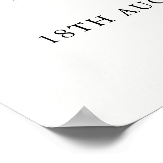 モダンミニマルブライダルシャワー歓迎の看板ポスター ポスター (角)