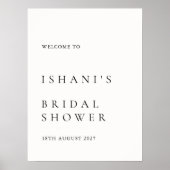 モダンミニマルブライダルシャワー歓迎の看板ポスター ポスター (正面)