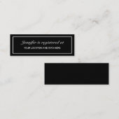 モダンミニマルブライダルシャワー スキニー名刺 (正面/裏面)