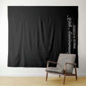 モダンミニマルブラックアニバーサリー写真 タペストリー (インサイチュ(横))