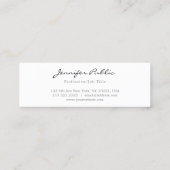 モダンミニマルプロフェッショナルエレガントテンプレート スキニー名刺 (裏面)