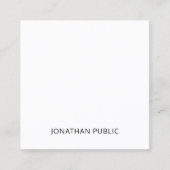 モダンミニマルプロフェッショナルクールテンプレート スクエア名刺 (正面)