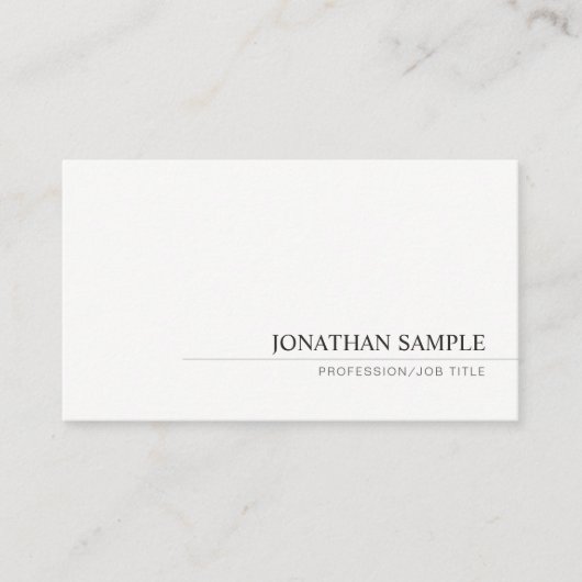 モダンミニマルプロフェッショナルシンプルテンプレート 名刺 (正面)