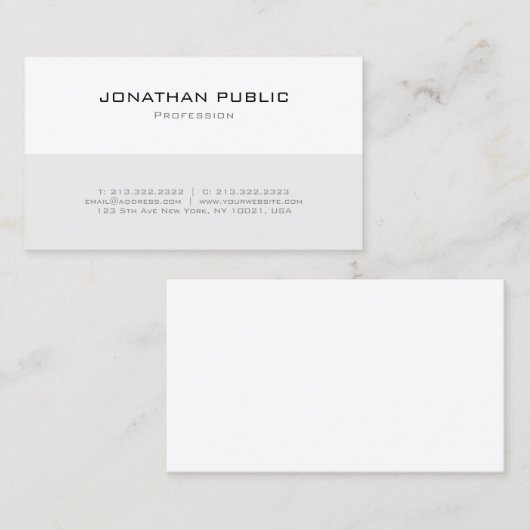 モダンミニマルプロフェッショナルシンプルテンプレート 名刺 (正面/裏面)