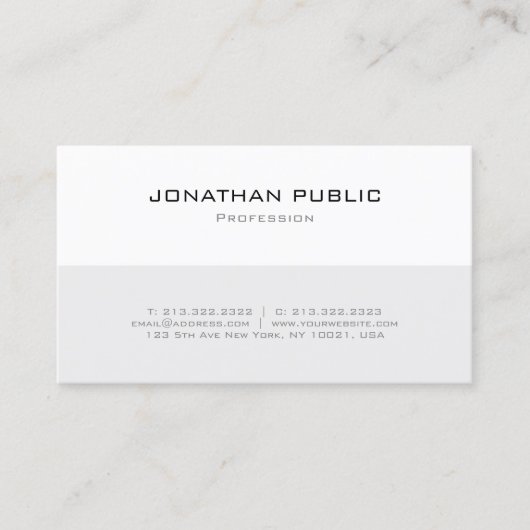 モダンミニマルプロフェッショナルシンプルテンプレート 名刺 (正面)