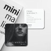 モダンミニマルプロフェッショナル写真ソーシャルメディア スクエア名刺