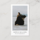 モダンミニマルプロフェッショナル写真Qrコード 名刺 (正面)