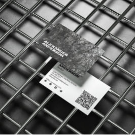 モダンミニマルプロフェッショナル黒落書き 名刺