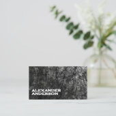 モダンミニマルプロフェッショナル黒落書き 名刺 (スタンド正面)