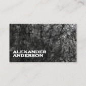 モダンミニマルプロフェッショナル黒落書き 名刺 (正面)