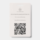 モダンミニマルプロフェッショナルID バッジ (Back)