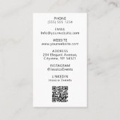 モダンミニマルプロフェッショナルScript Monogram写真 名刺 (裏面)