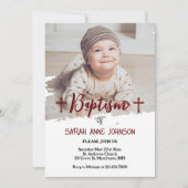 モダンミニマルベビー 招待状 (正面)