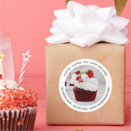 モダンミニマルベーカリーカスタム写真白 ラウンドシール