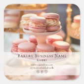 モダンミニマルベーカリーカスタム写真 スクエアシール (正面)