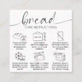 モダンミニマルベーカリー製パンの気に指示 スクエア名刺 (正面)