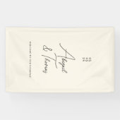 モダンミニマルベージュ結婚の 横断幕 (横)