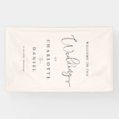 モダンミニマルベージュ結婚ズ 横断幕 (横)