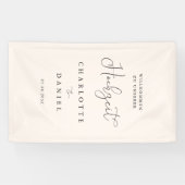 モダンミニマルベージュ結婚ズ 横断幕 (横)