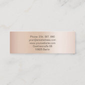 モダンミニマルベージュ – スキンカラー スキニー名刺 (裏面)