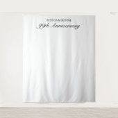 モダンミニマルホワイトアニバーサリーフォト タペストリー (正面)