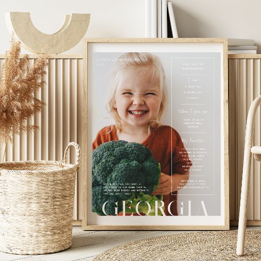 モダンミニマルマガジンの表紙 | 新学期初日 ポスター