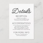 モダンミニマルミニマ結婚リスト詳細 エンクロージャーカード (正面)