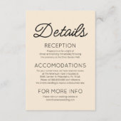 モダンミニマルミニマ結婚リスト詳細 エンクロージャーカード (正面)