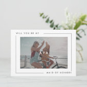 モダンミニマルメイド・オブ・オーナー（花嫁付き添い人） 案内状 (スタンド正面)