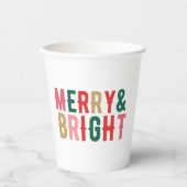 モダンミニマルメリーリストとBrightスクリプト 紙コップ (正面)