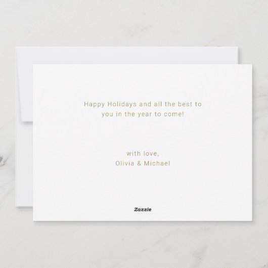 モダンミニマルメリー結婚したと写真のホリデーカード シーズンカード (裏面)