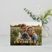 モダンミニマルメリーChristmas 1エレガント枚 箔シーズンポストカード (立ち正面)