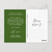 モダンミニマルメリーChristmas Family Photo ポストカード (裏面)