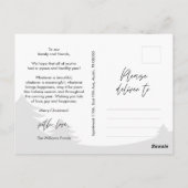 モダンミニマルメリーChristmas Family Photo ポストカード (裏面)