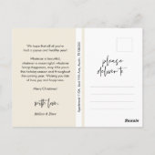 モダンミニマルメリーChristmas Family Photo ポストカード (裏面)