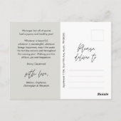 モダンミニマルメリーChristmas Family Photo ポストカード (裏面)