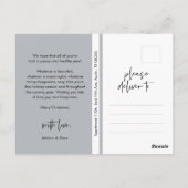 モダンミニマルメリーChristmas Family Photo ポストカード (裏面)